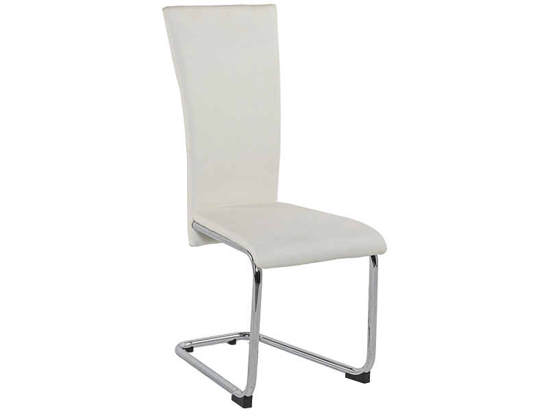 Stuhl STAN Synthetisches Leder weiss