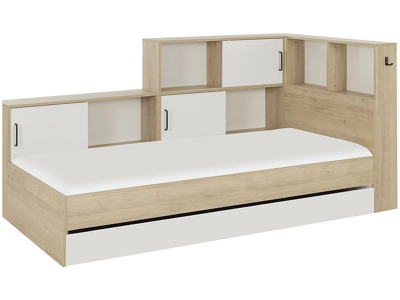 Bett ERWAN 90x200cm gebleichte kastanie