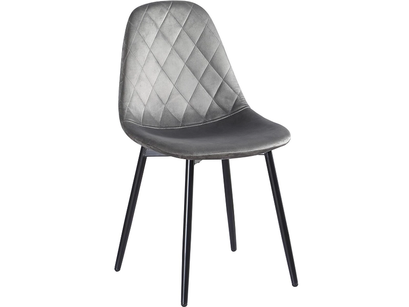 Stuhl HONFLEUR Samt grau anthrazit