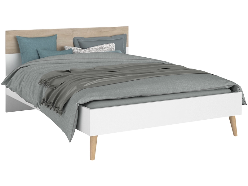 Bett AALBORG 140x200cm weiss