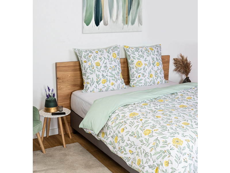 Bettwäsche SIMON GARDEN 200x210cm + 2*65x65cm Baumwolle