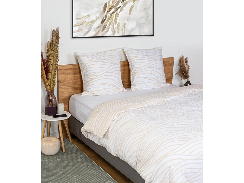 Bettwäsche WAVES 200x210cm + 2*65x65cm Baumwollsatin
