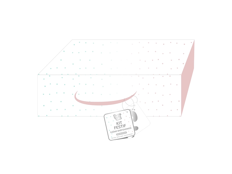 Boite baby shower CELEBRATION Bleu