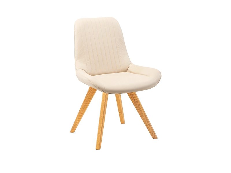 Stuhl AROSA Echtleder beige Drehsitz