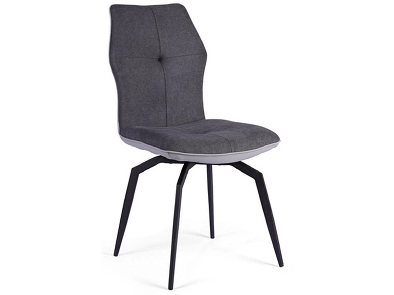 Stuhl ANDY Stoff grau Drehsitz