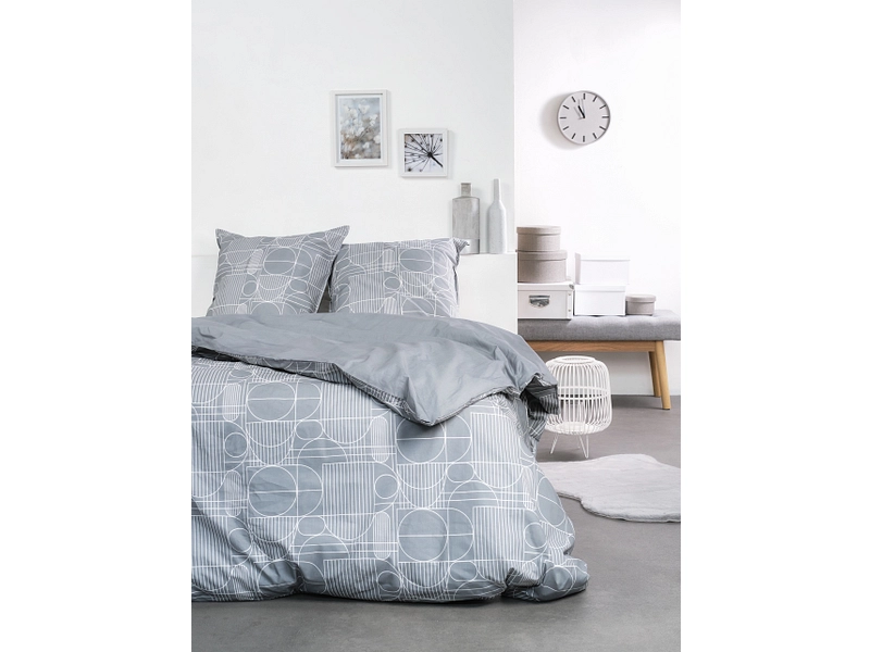 Bettwäsche SUNSHINE GEO 200x210cm + 2*65x65cm Baumwolle