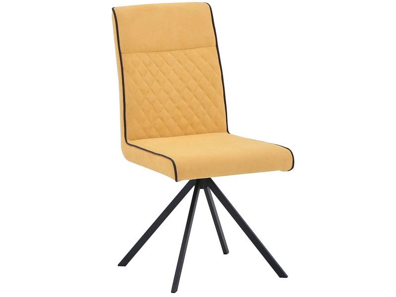 Stuhl SPENCER Stoff gelb Drehsitz