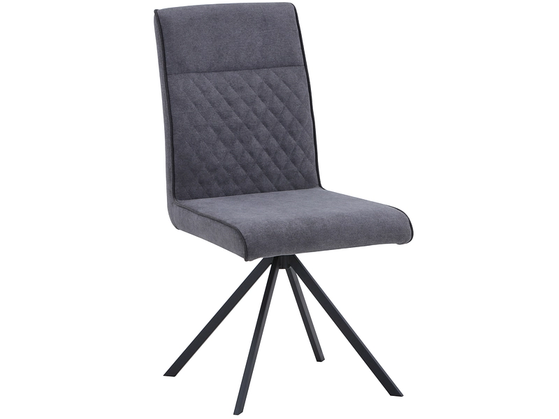 Stuhl SPENCER Stoff grau Drehsitz