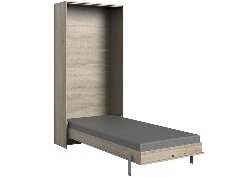 Bett mit hochklappbarem Einlegerahmen FOLD 90x200cm dekor eiche