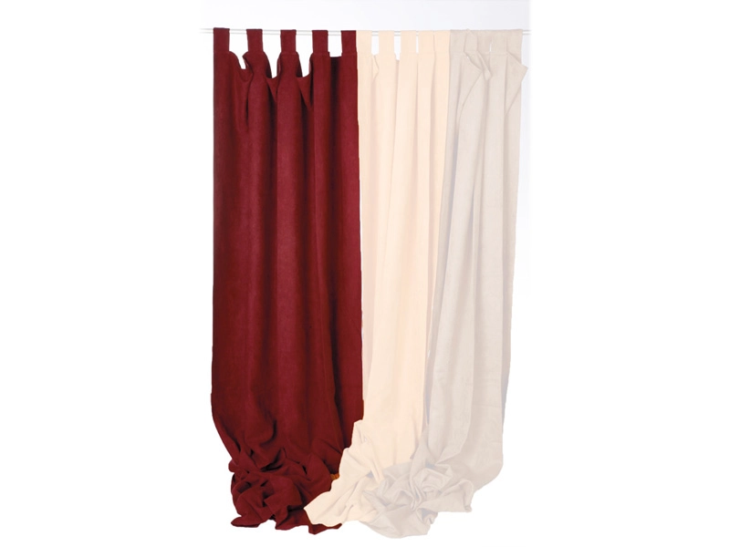 Vorhang MILANO 110x240cm pfote / kräuselband abdunkelnd rot
