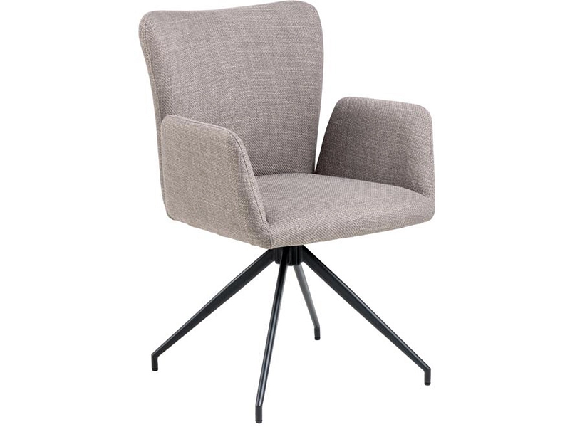 Stuhl LAURA Stoff wolkengrau Drehsitz