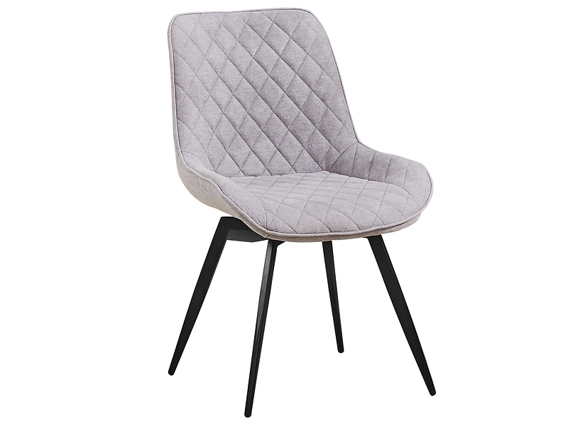 Stuhl PAUL Samt grau Drehsitz