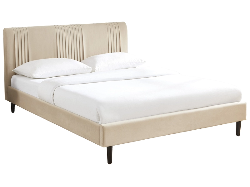 Bett OLINDA 160x200cm stoff beige