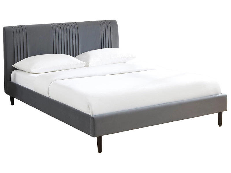 Bett OLINDA 160x200cm stoff grau