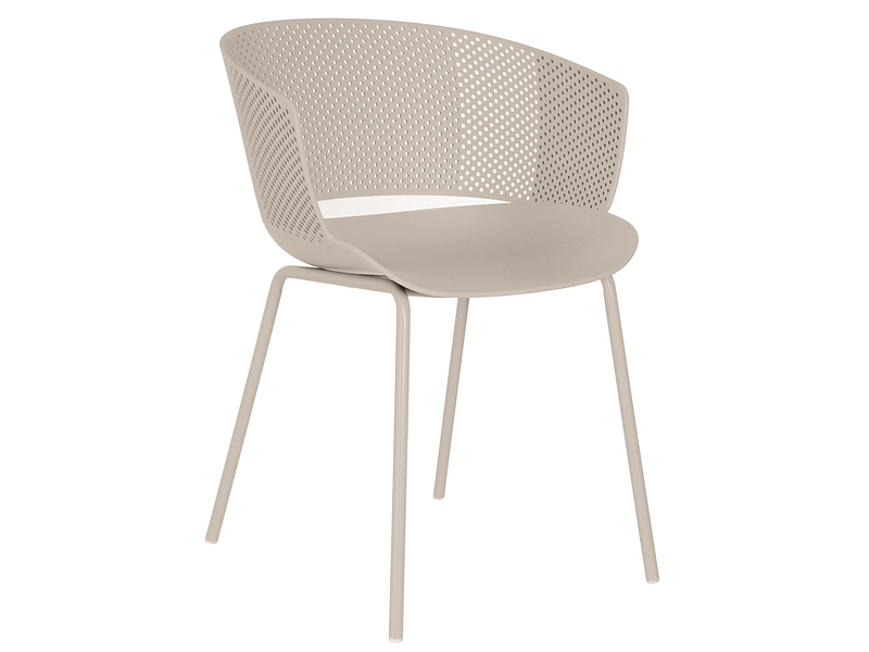 Stuhl MODERN Plastik beige