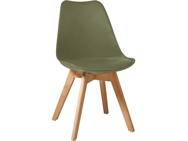 Stuhl NORVEGE Synthetisches Leder khaki