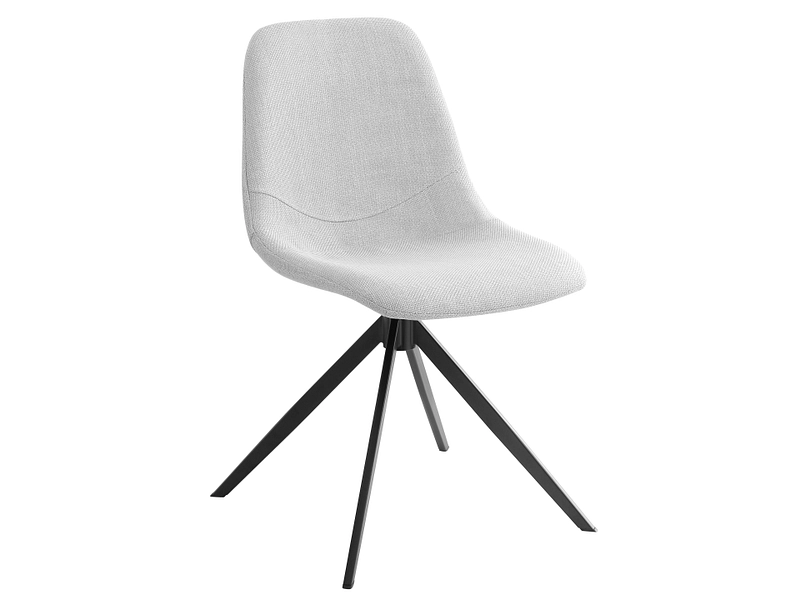 Stuhl HOME Stoff hellgrau Drehsitz