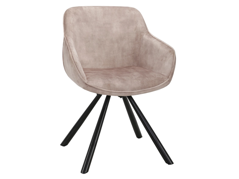 Stuhl TOMMY Stoff beige Drehsitz