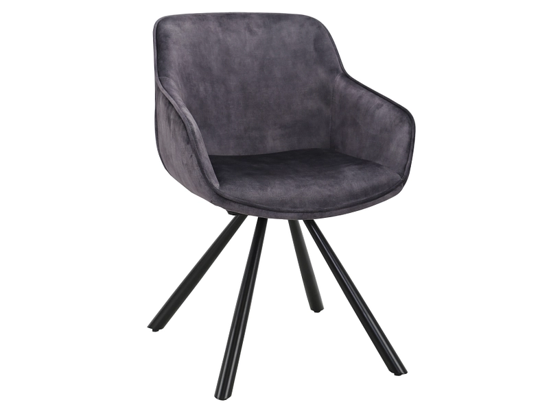 Sedia TOMMY tessuto grigio Seduta girevole