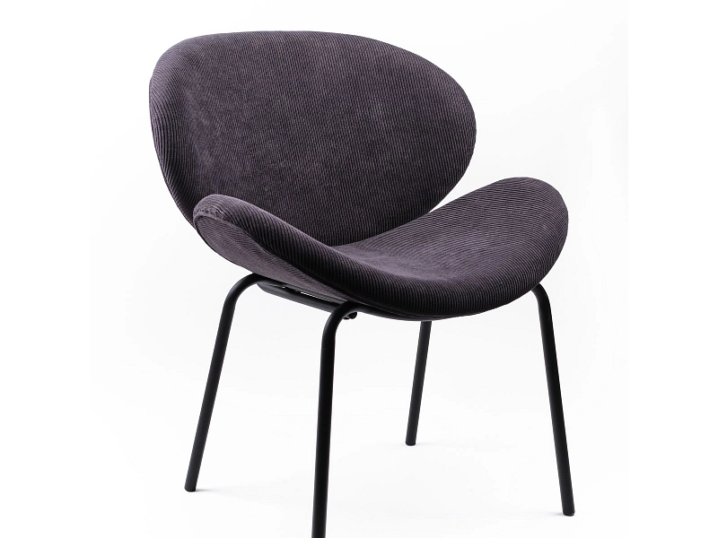 Stuhl CUSAIN Samt anthrazit