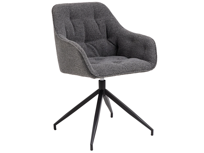Stuhl BROOKE Stoff anthrazit Drehsitz