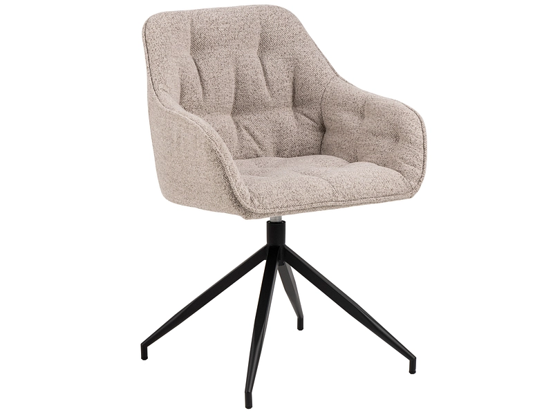 Stuhl BROOKE Stoff beige Drehsitz