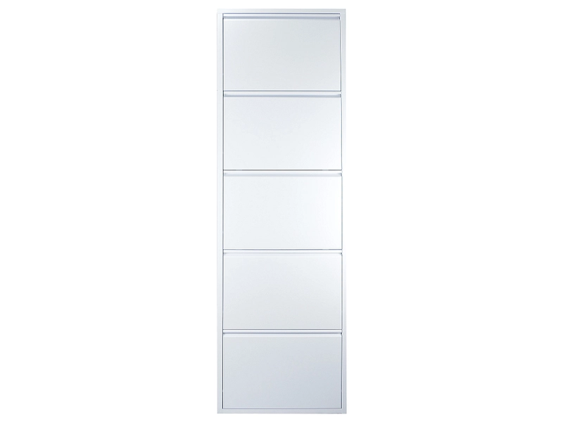 Schuhmöbel ALU 10 Paar Schuhe 5 Klappen weiss