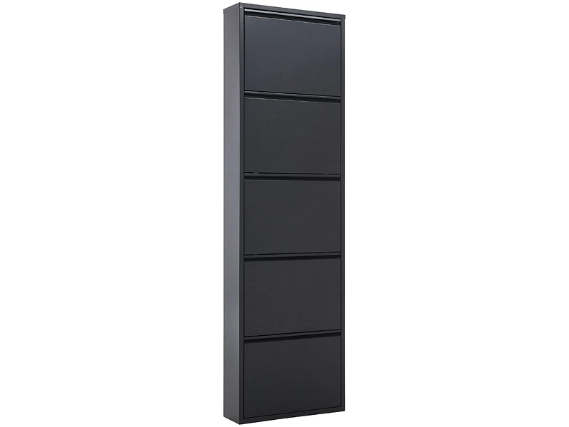 Schuhmöbel ALU 10 Paar Schuhe 5 Klappen schwarz