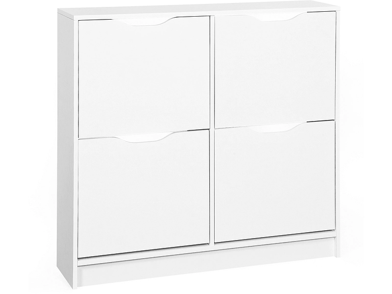 Schuhmöbel WEST 20 Paar Schuhe 4 Klappen weiss