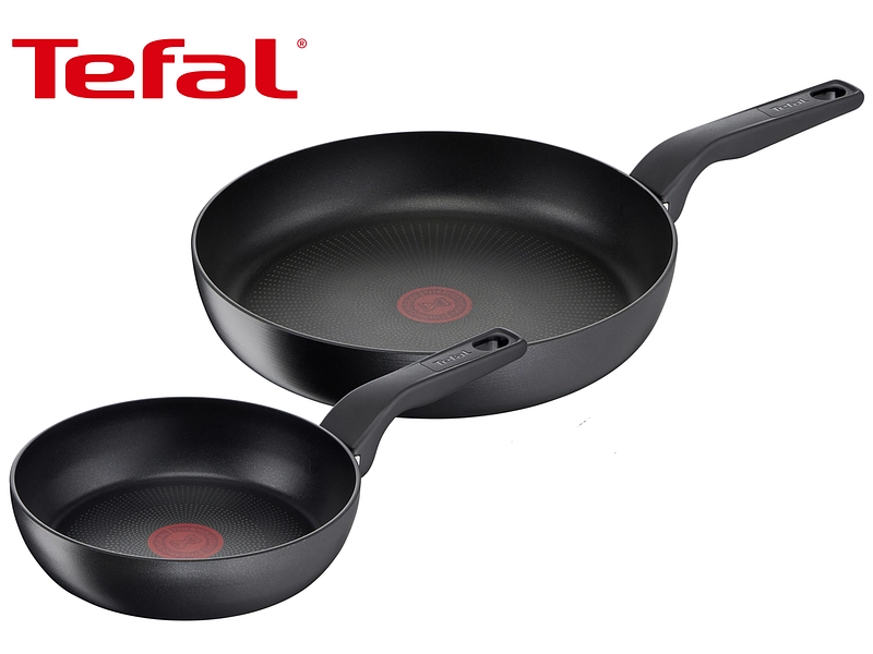 Kochset HARD TITANIUM PRO TEFAL 2 Stück aluminium Schwarz