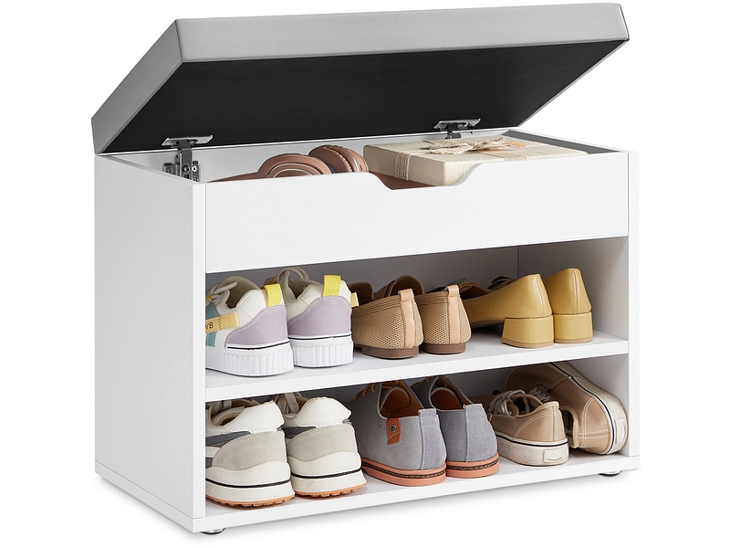 Bank für Schuhe SONGMICS BENCH 6 Paar Schuhe weiss