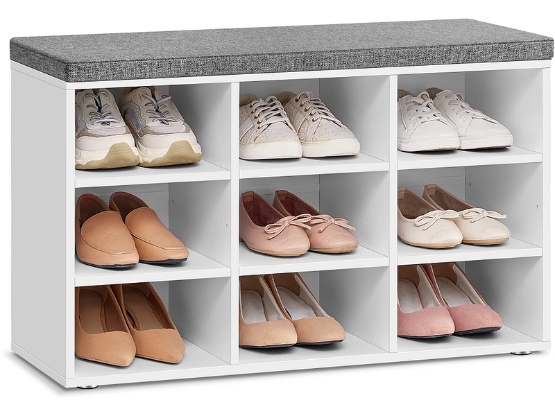 Bank für Schuhe SONGMICS BENCH 9 Paar Schuhe weiss