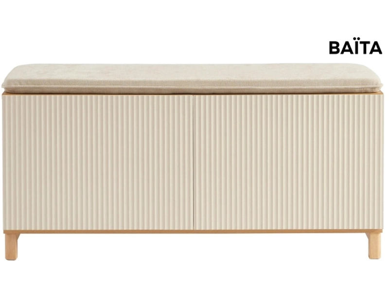 Bank für Schuhe BAÏTA ORCA 8 Paar Schuhe 2 Türen 2 Klappen beige