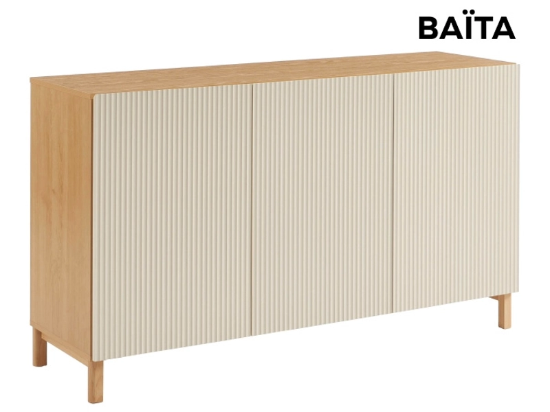Sideboard BAÏTA ORCA 3 Türen 41x140x80.2cm beige dekor