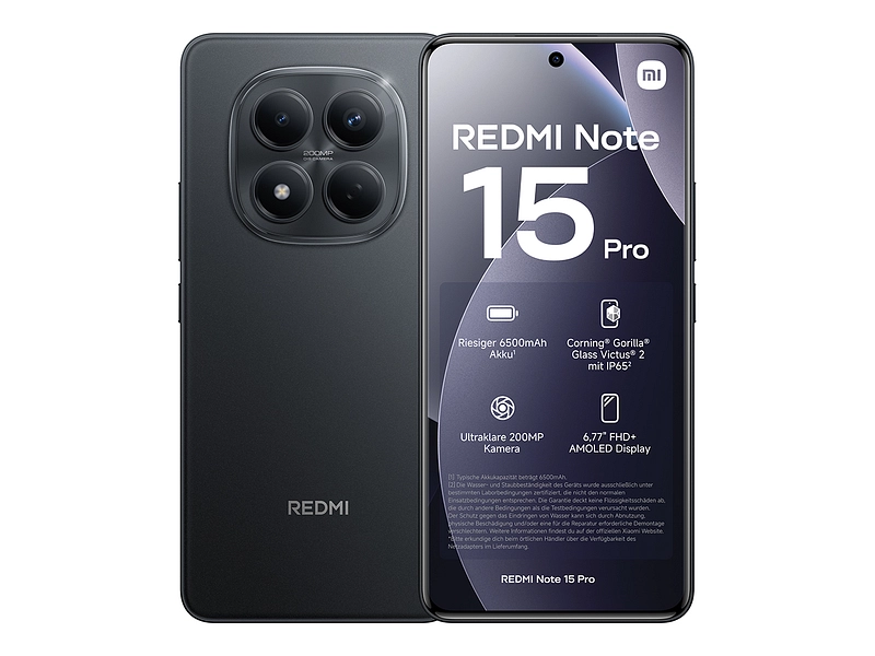 XIAOMI REDMI Note 15 Pro schwarz 512GB 4G