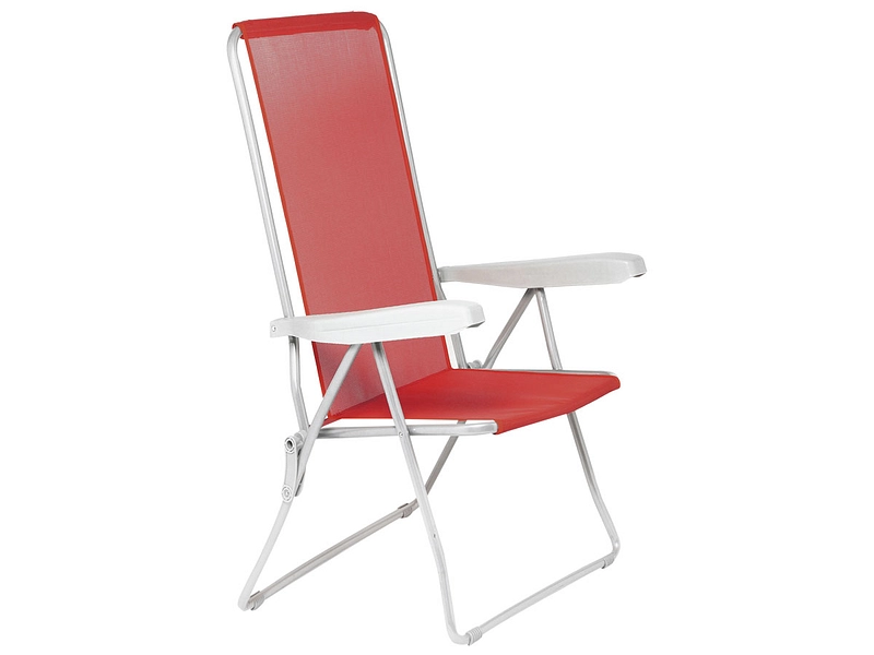 Camping-Stuhl Metall rot