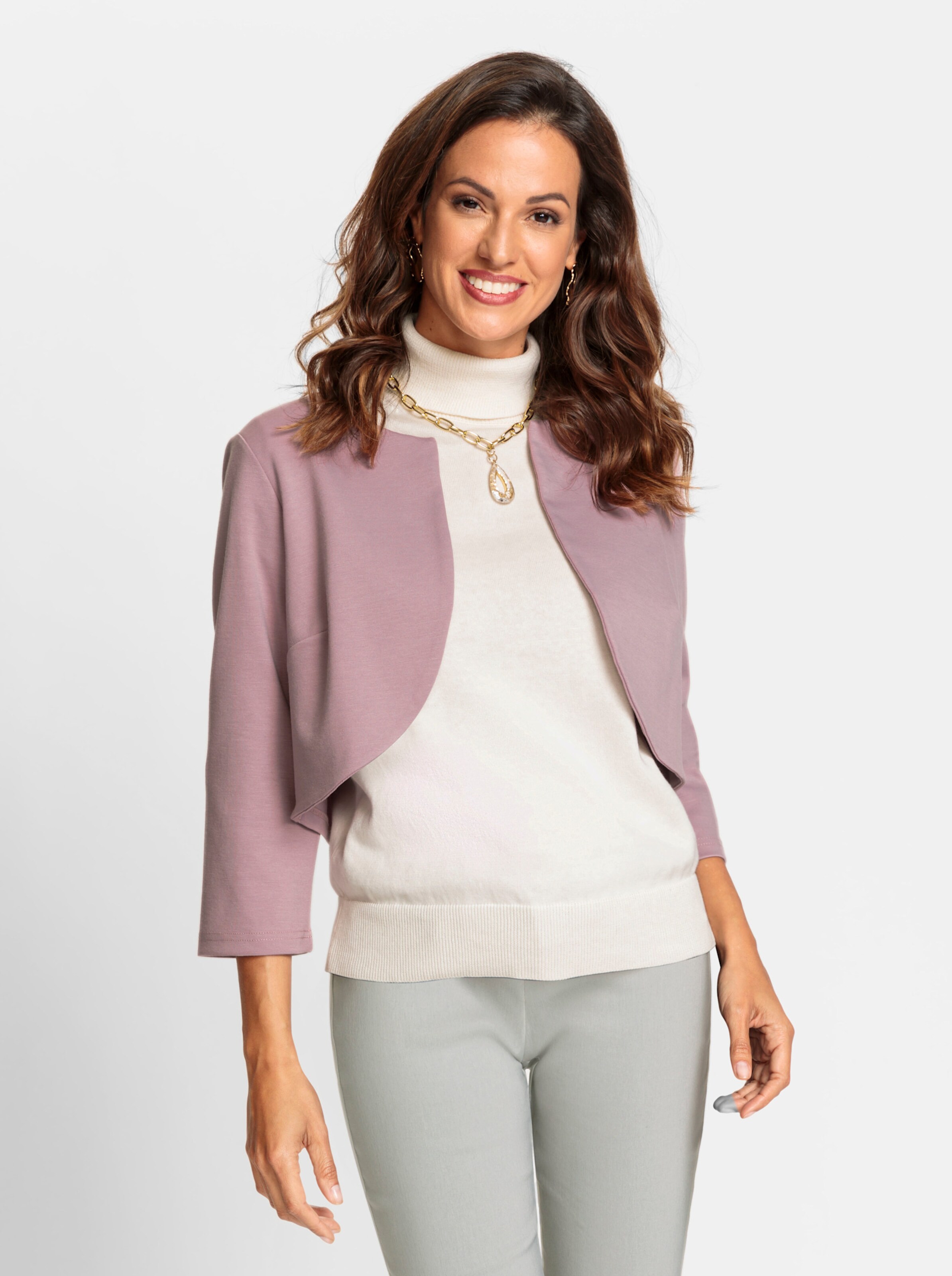 Shirtbolero in mauve von heine