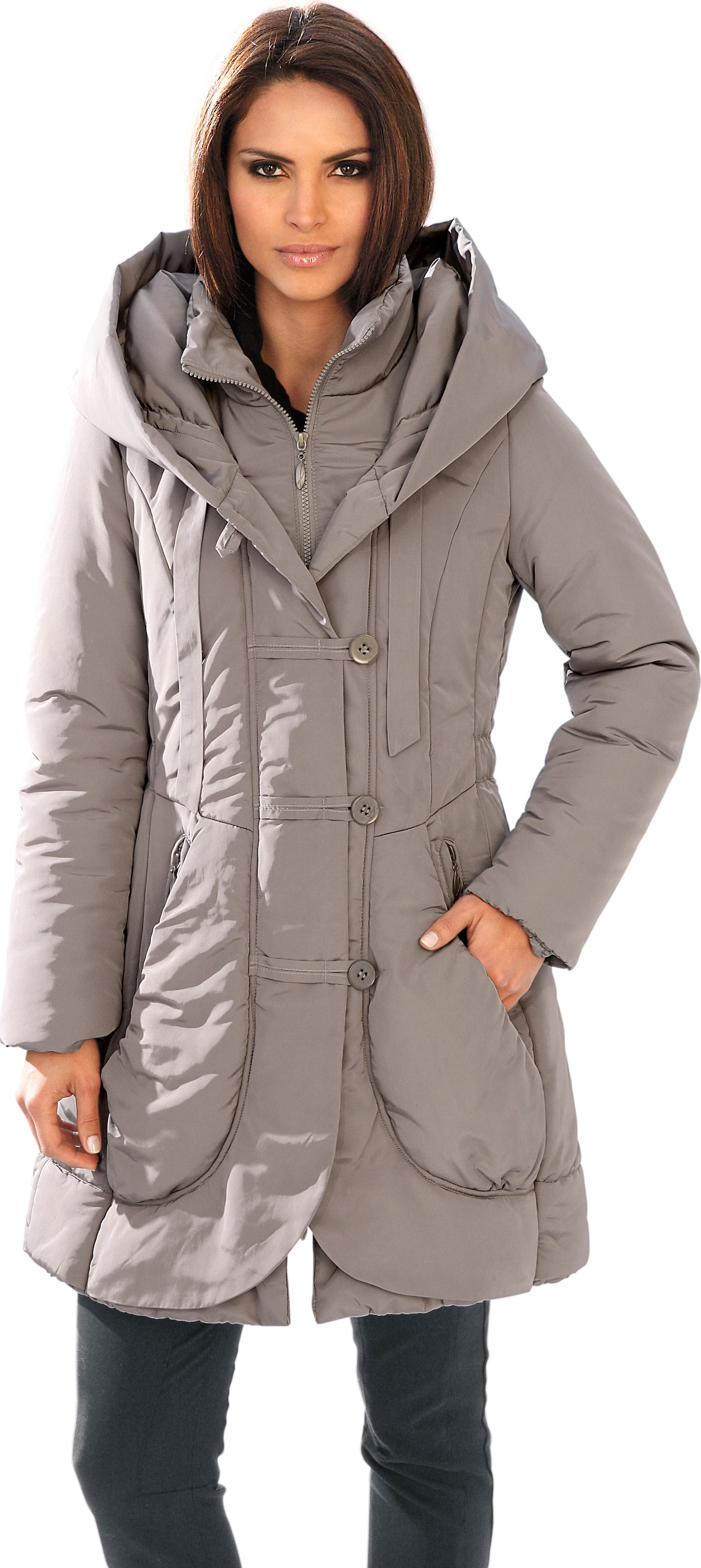 Parka in taupe von heine