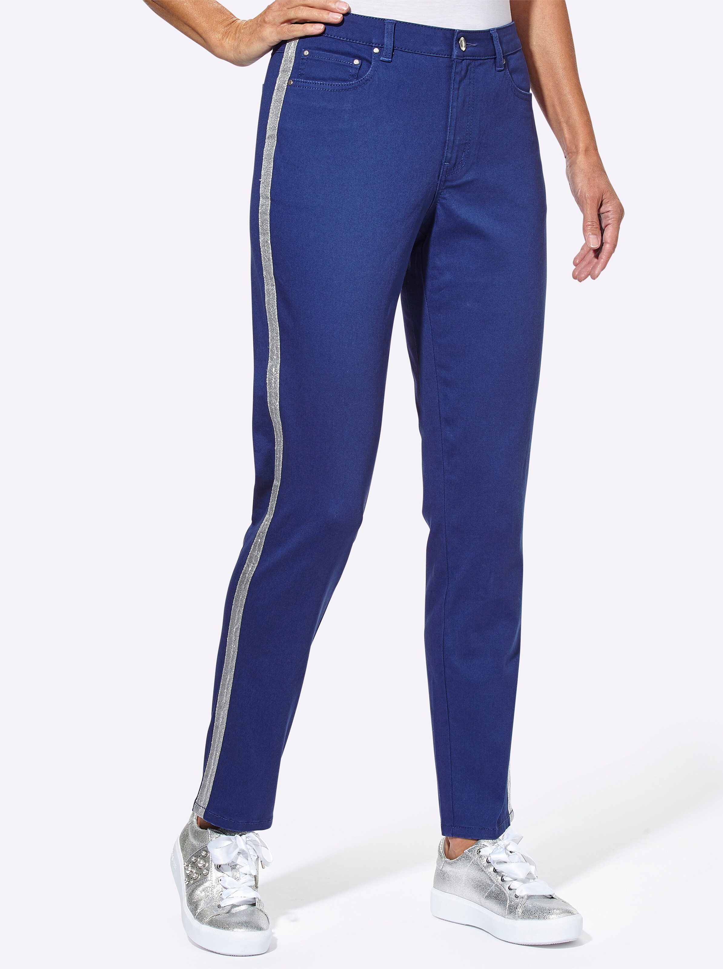 5-Pocket-Jeans in royalblau von heine