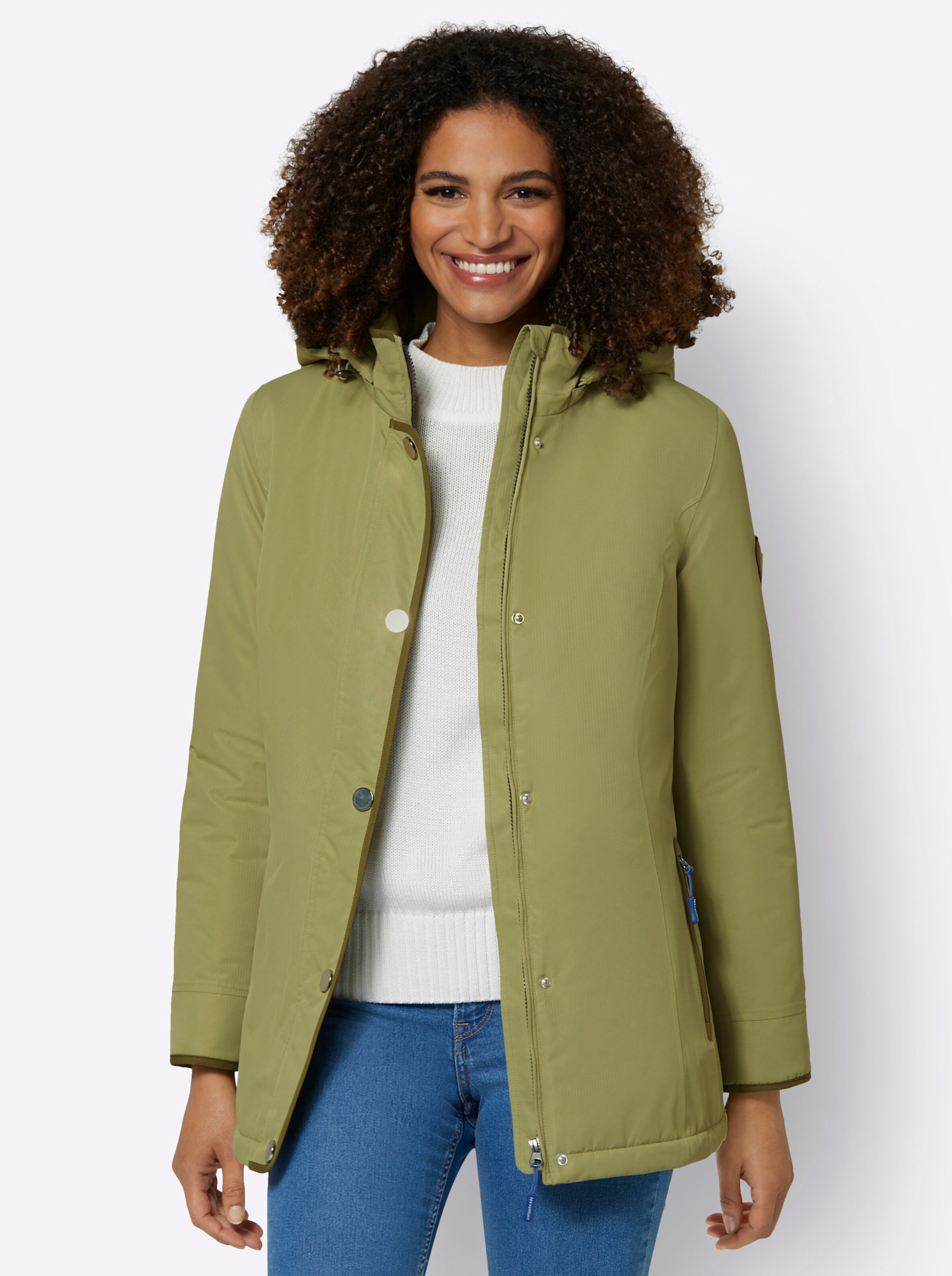 Jacke in schilf-oliv von heine