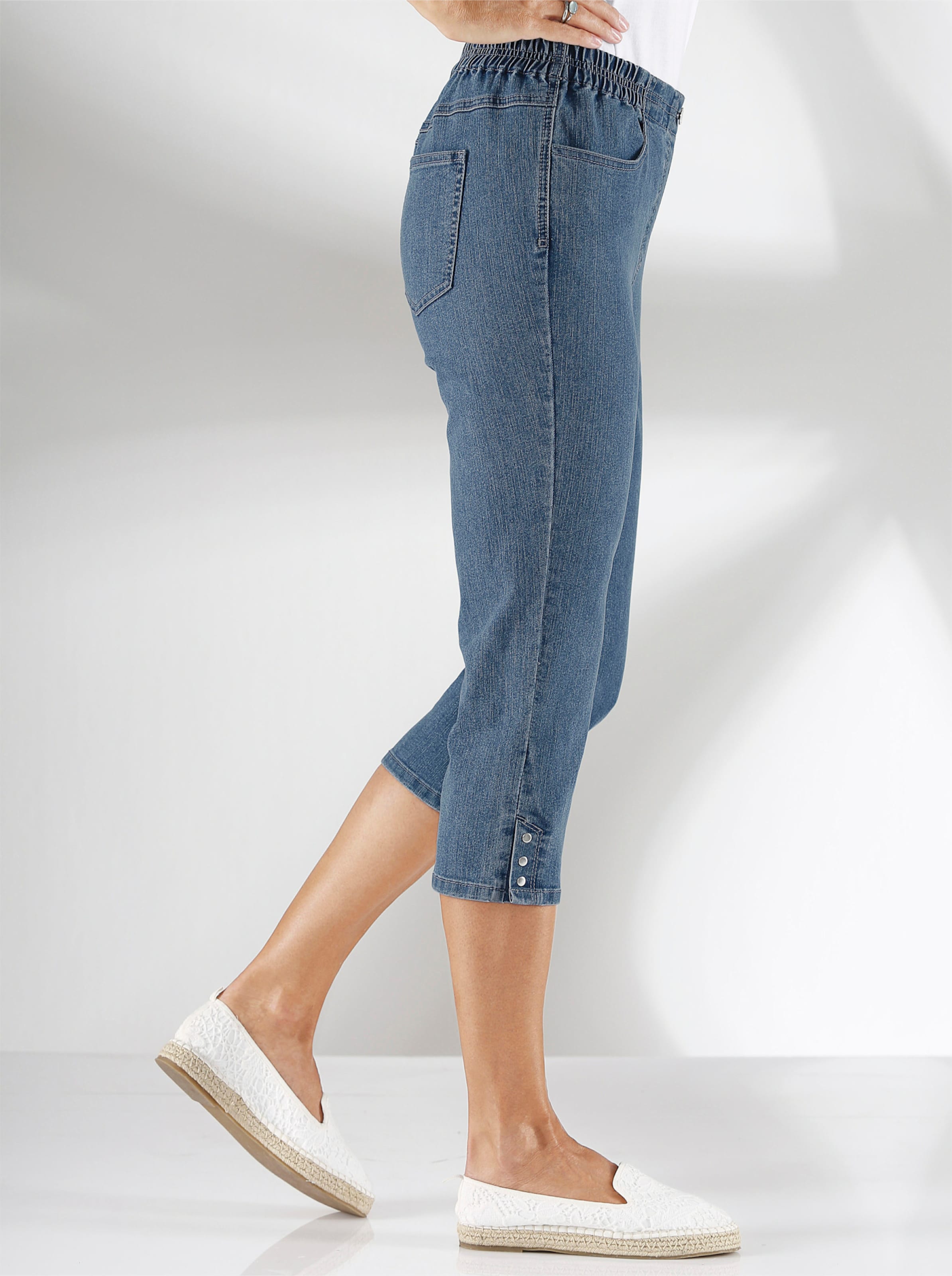 Caprijeans in blue-bleached von heine