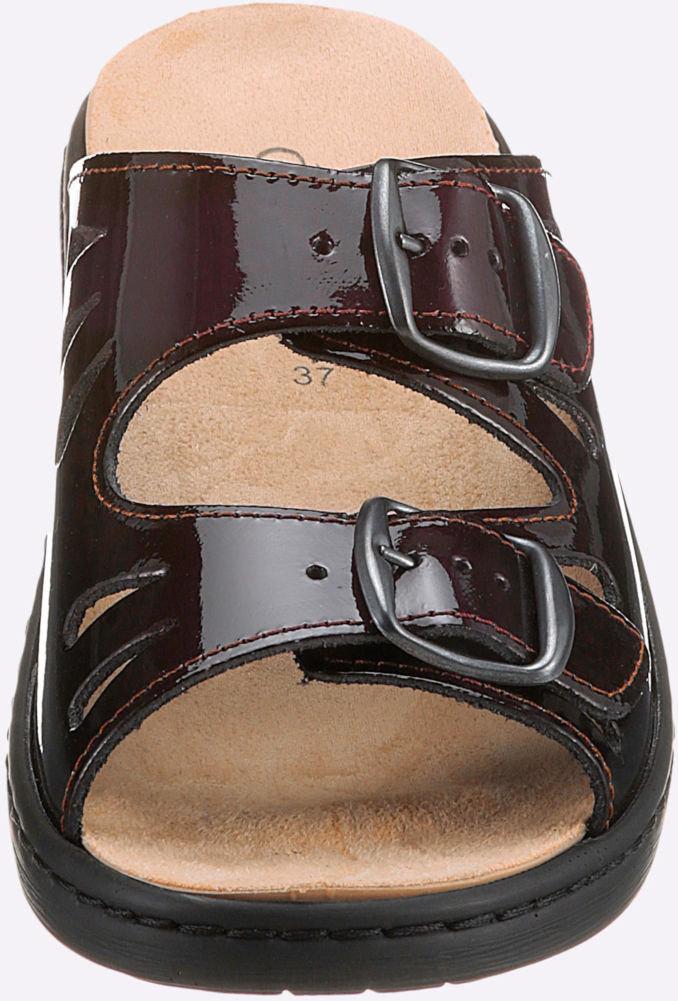 Pantolette in bordeaux von airsoft comfort+