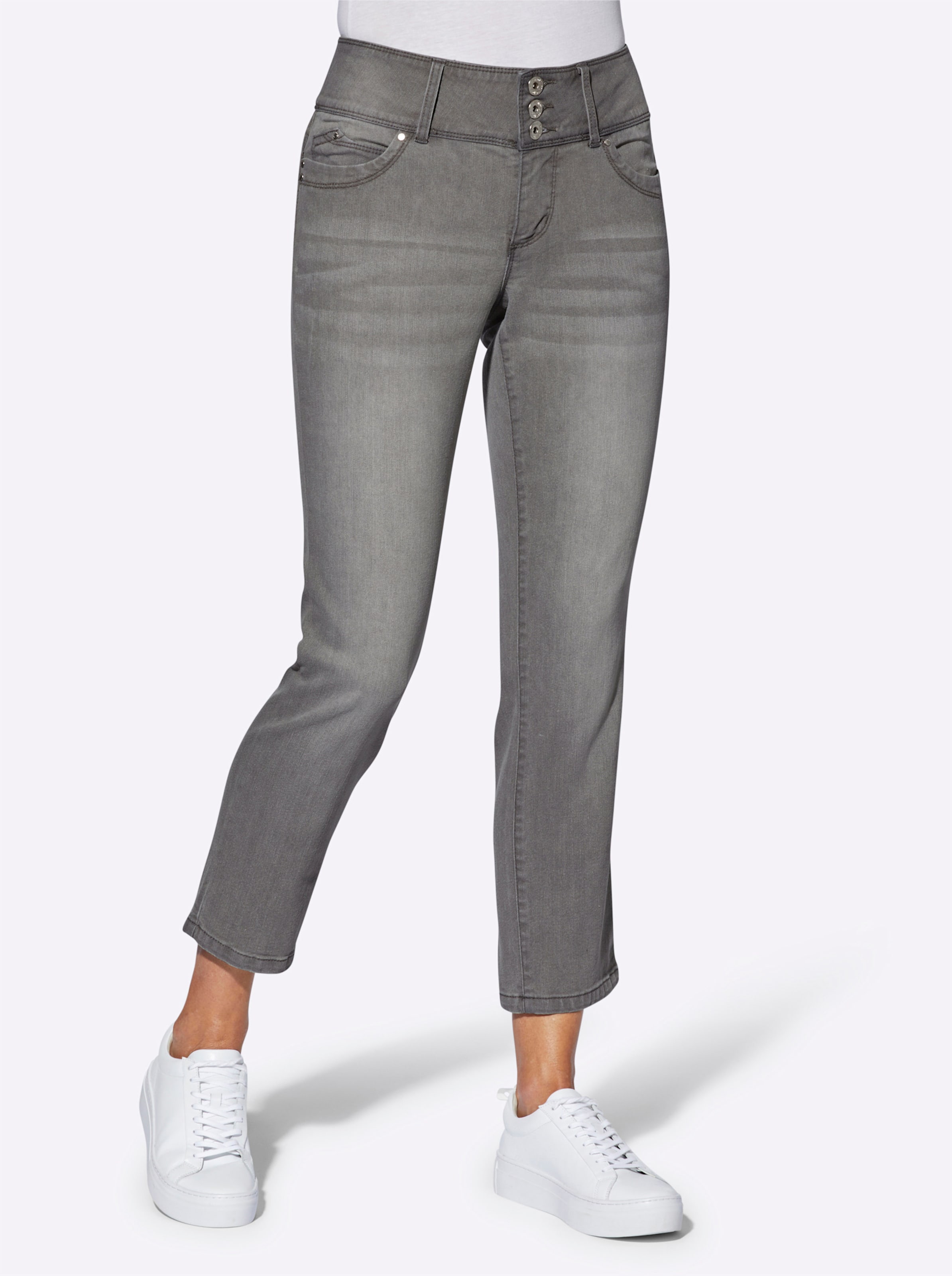7/8-Jeans in grey-denim von heine