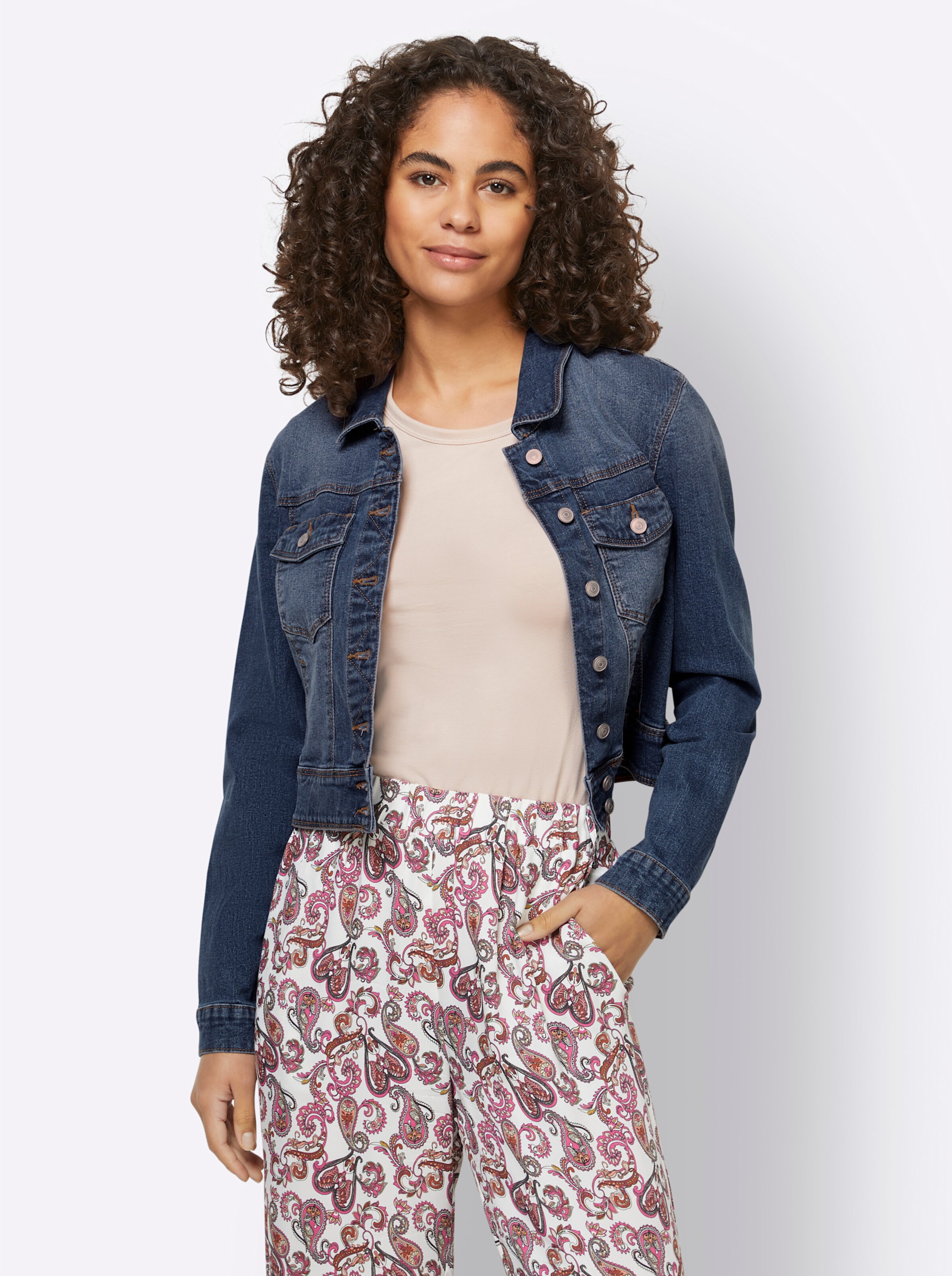 Jeans-Jacke in blue-bleached von heine