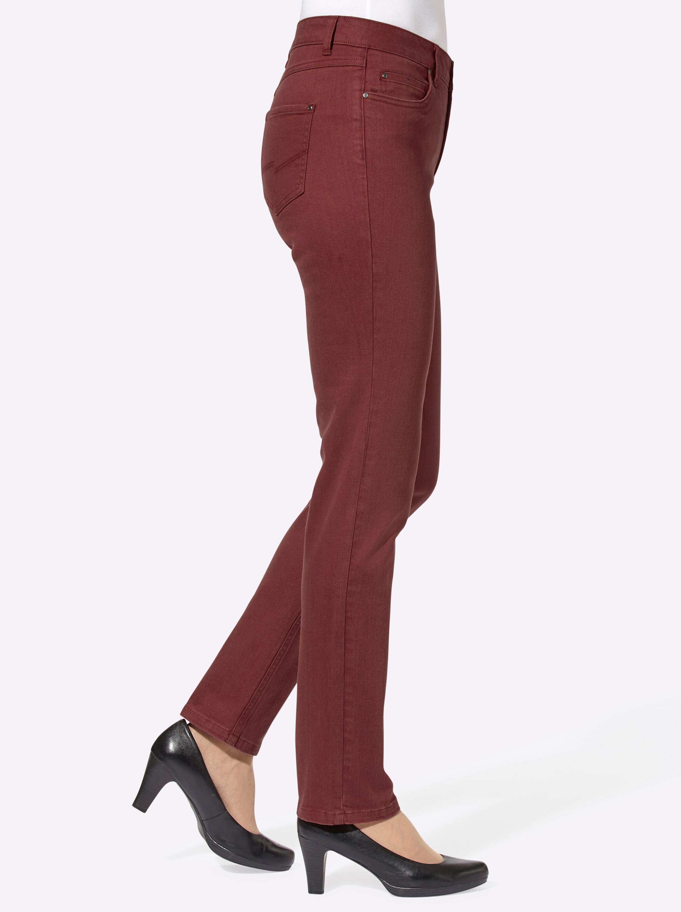 Jeans in rotbraun von heine