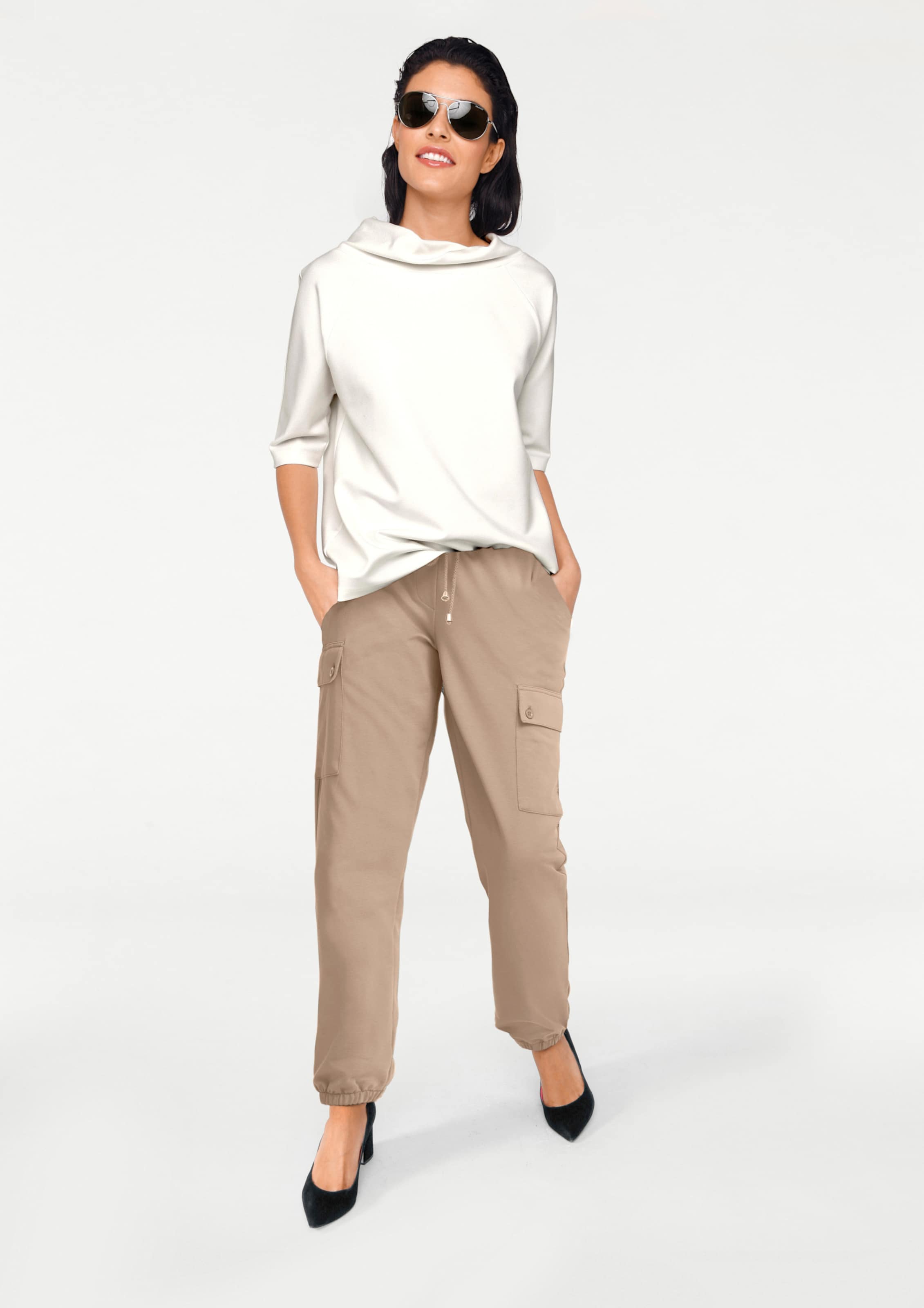 Jogginghose in beige von heine