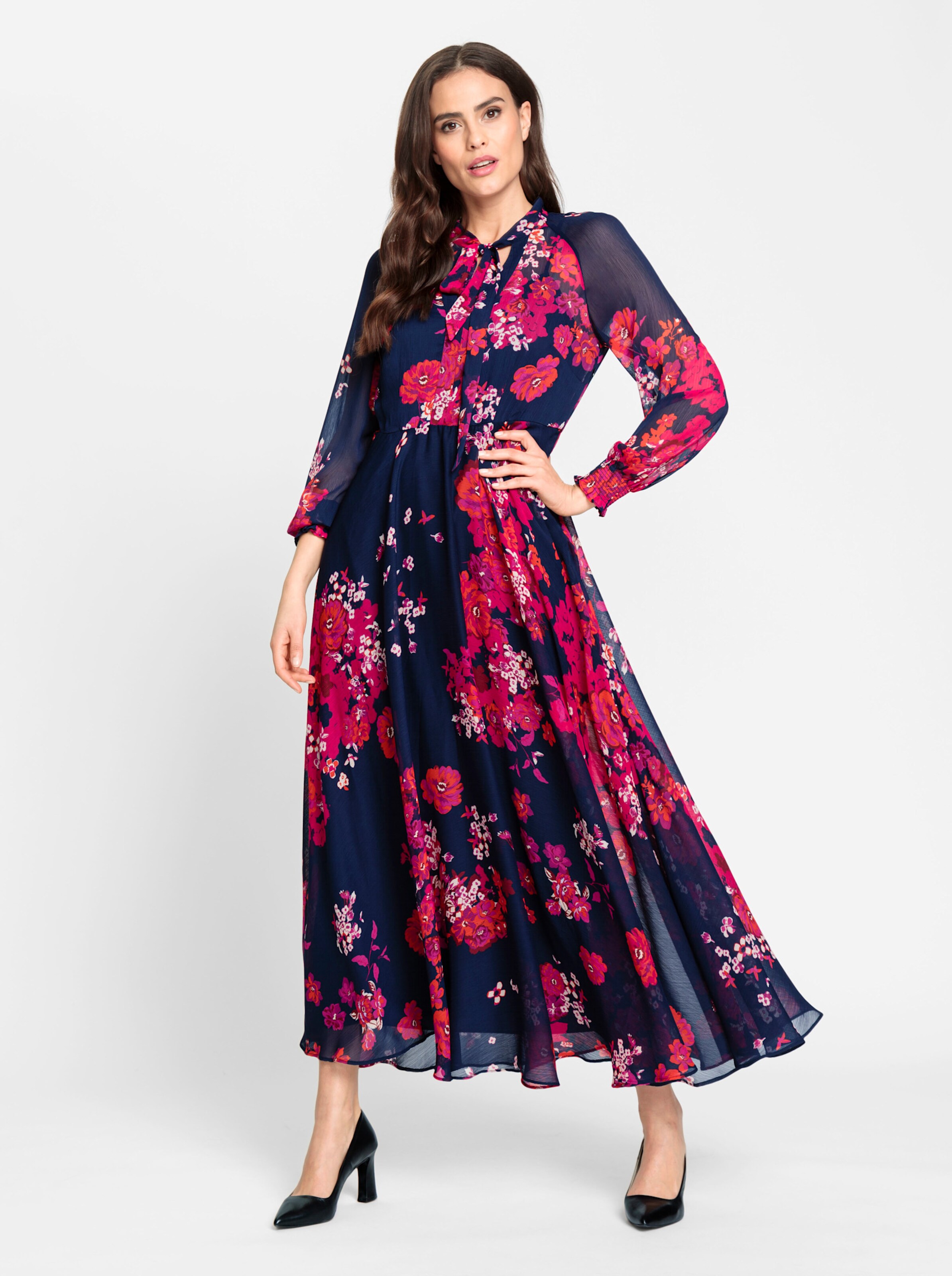 Druck-Kleid in pink-marine-bedruckt von heine