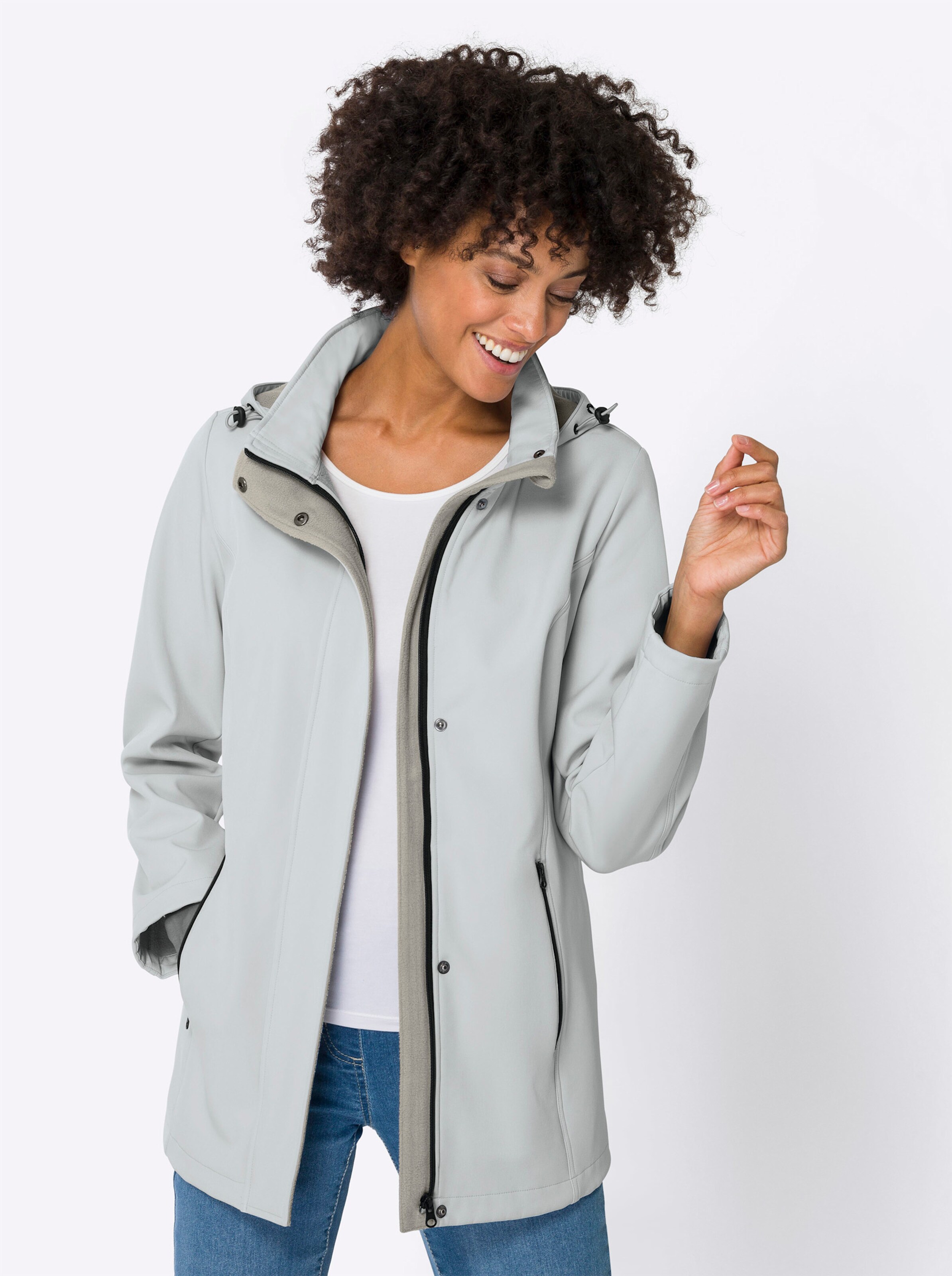 Softshell-Jacke in hellblau von heine