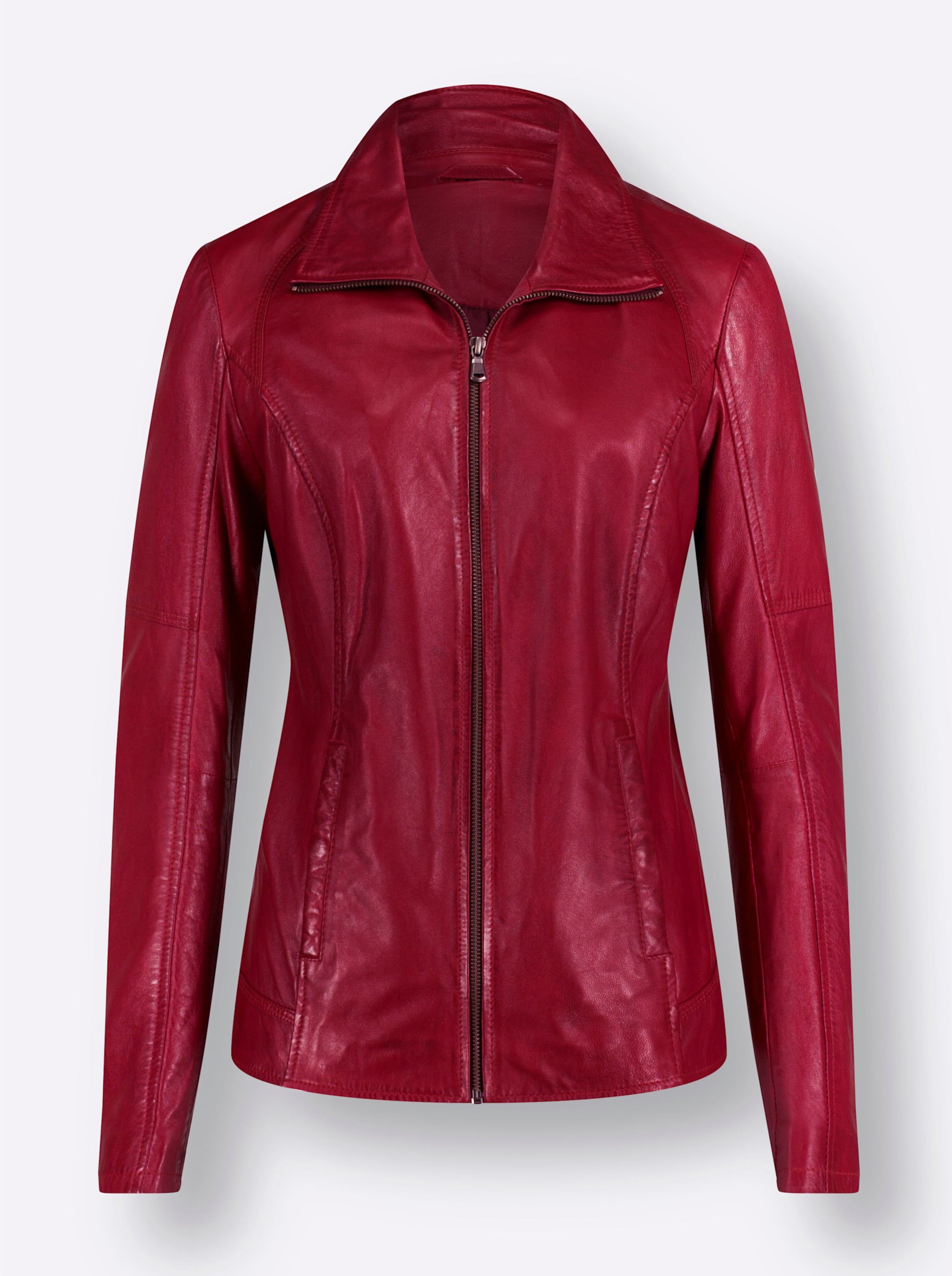 Lederjacke in kirsche von Mainpol