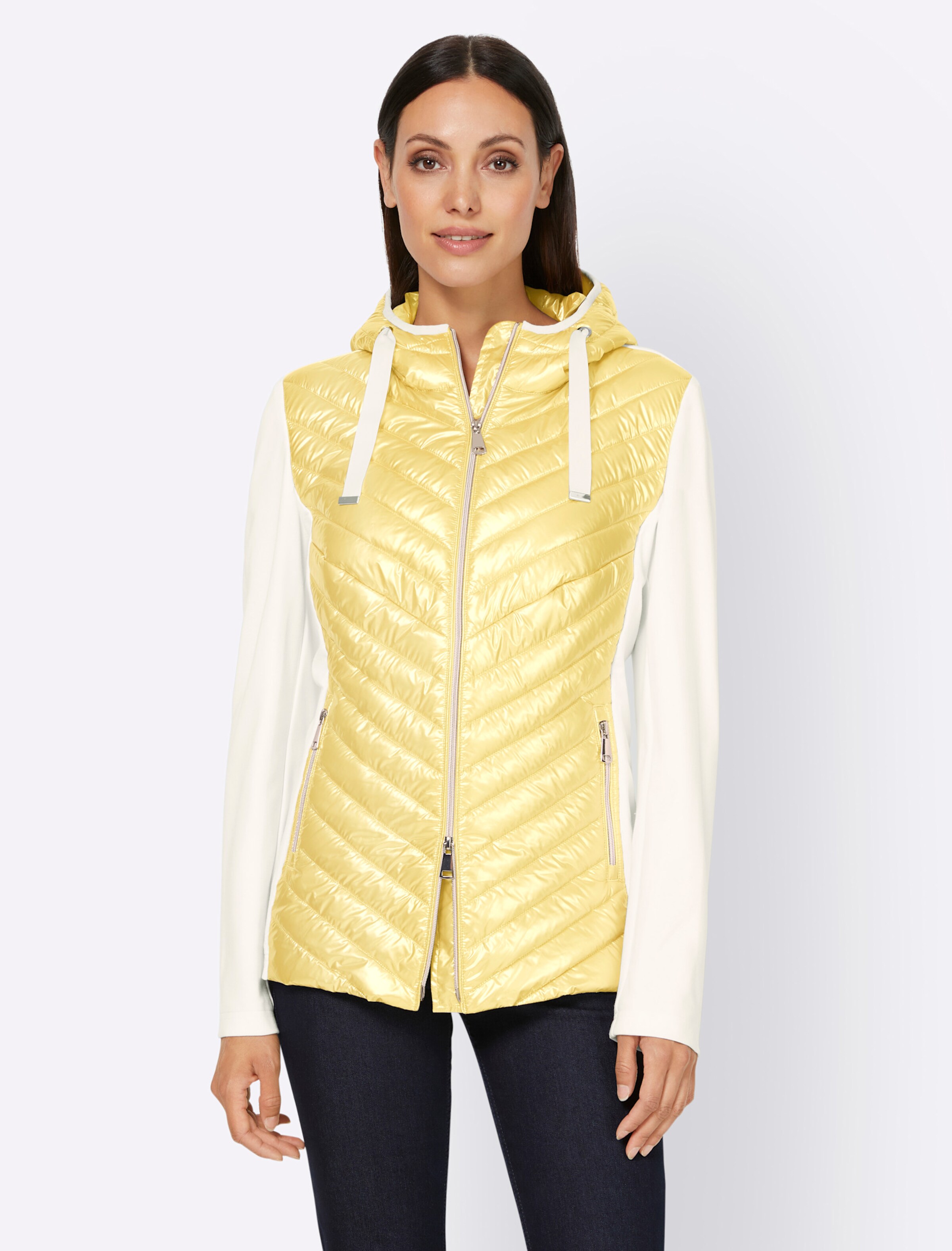 Jacke in zitrone-ecru-gemustert von heine